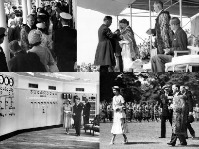 Four photographs - The Queen in Waitangi