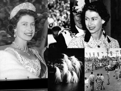 Four photographs - The Queen in Wellington