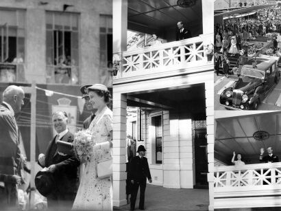 Four photographs - The Royals in Whangārei, Huntly and Kaikohe