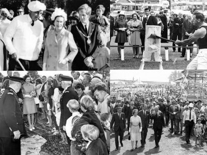 Four photographs - The Queen and Prince Philip Tour the Nation