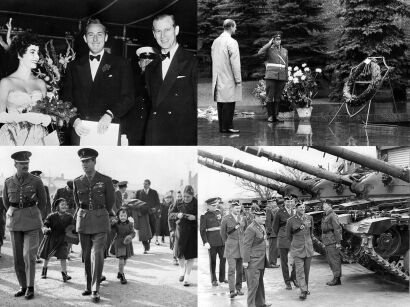 Four photographs - Prince Philip in Russia and Wales