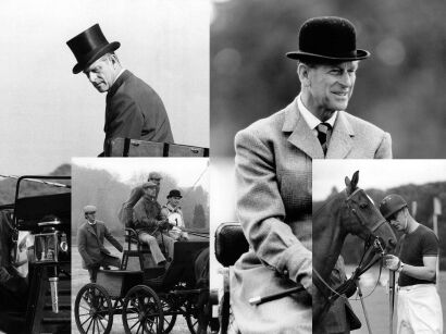 Four photographs - Prince Philip in Windsor Great Park