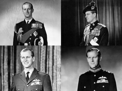 Four photographs - Portraits of The Duke of Edinburgh at Buckingham Palace