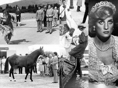 Four photographs - Princess Diana and Prince Charles