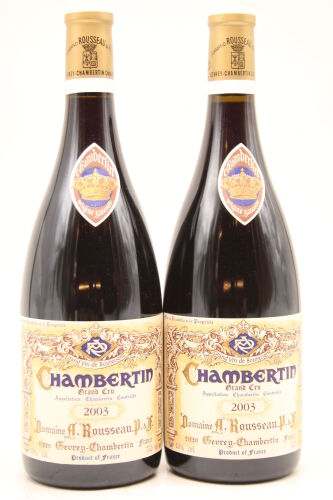 (2) 2003 Domaine Armand Rousseau Pere et Fils Chambertin Grand Cru, Cote de Nuits [JR19] [WS96]