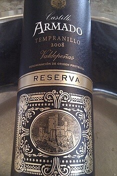 *(3) 2009 Castillo Armado Tempranillo Reserva, Valdepenas