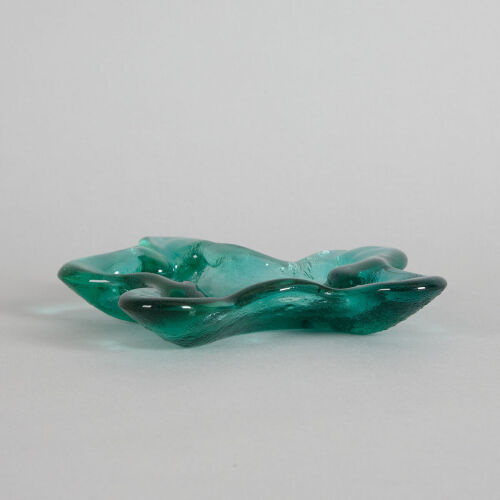 A Blenko Art Glass Amoeba Ashtray