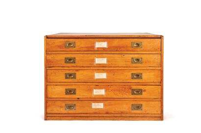 A Set of Rimu Plan Drawers