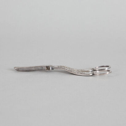 A Cased Silver Plated Scissor