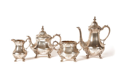 A Victorian Four Piece Sterling Silver Tea and Coffee Service