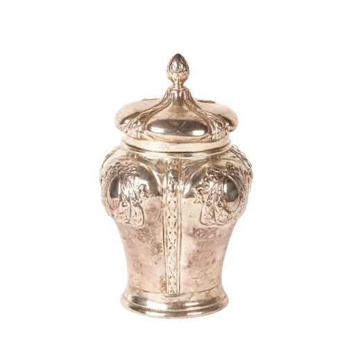 A Sterling Silver Urn Shaped Tea Caddy