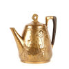 A Brassed Hammered Art Nouveau Teapot - 2