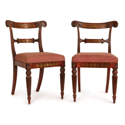 A Set of Six Very Fine Regency Dining Chairs in Rosewood C. 1820