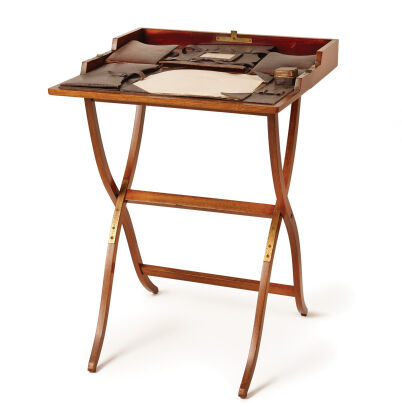 A Victorian Portable Campaign Writing Desk