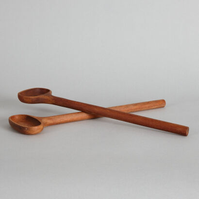 A Pair of Danish Craft Salad Servers by Sagastorm