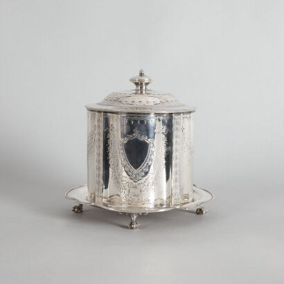 A Silver plated Lidded Jar