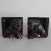 Finely-Detailed Ebony Bookends - 3