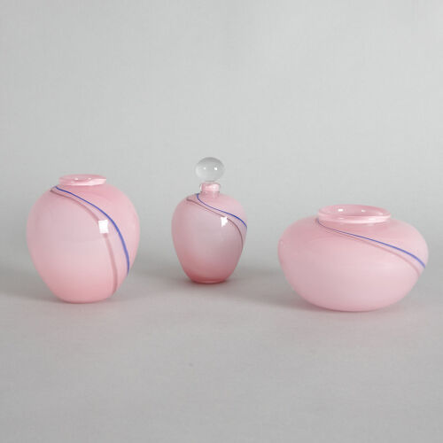 A Trio of Art Glass Vases