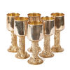 A Set of Six Heavy Sterling Silver Gilt Goblets - 2