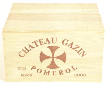 (6) 2008 Chateau Gazin Pomerol, France (OWC)