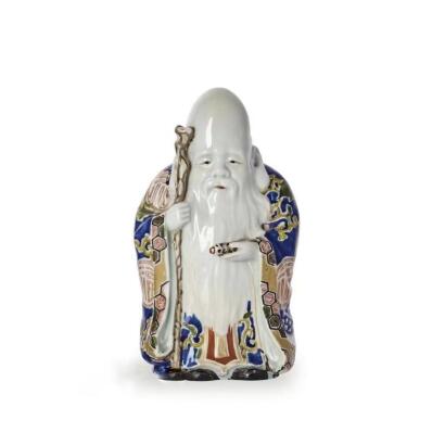 A Japanese Meiji Period Porcelain Statue - God of Longevity