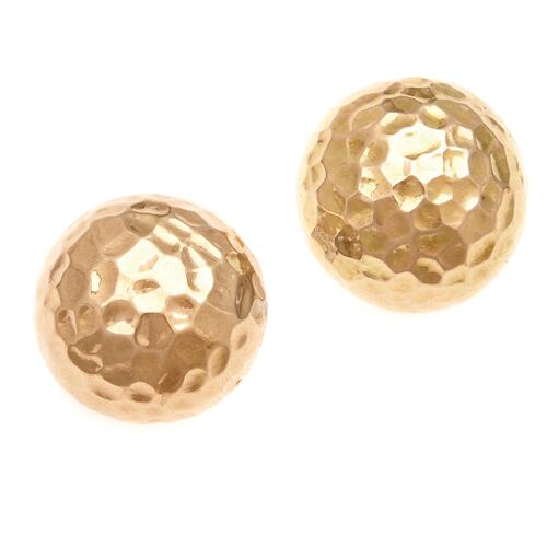 A Pair of 9ct Yellow Gold Dome Earrings