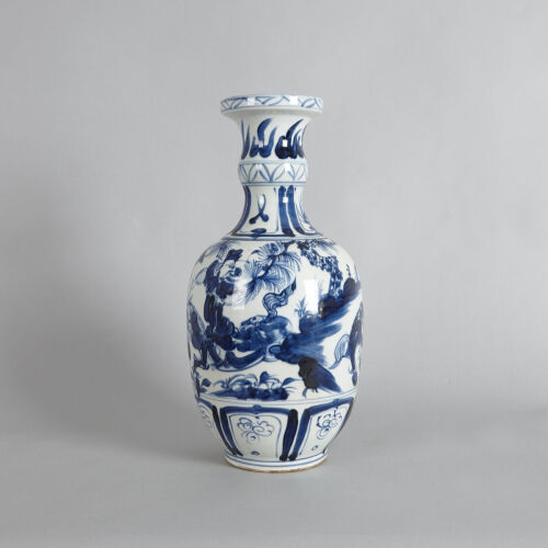 A Chinese Blue and White 'Figural' Vase