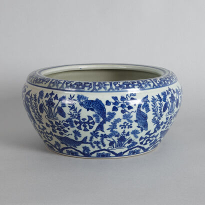 A Chinese Blue and White 'Fish' Jar