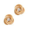 A Pair of 18ct and 9ct Yellow Gold Diamond Twist Earrings