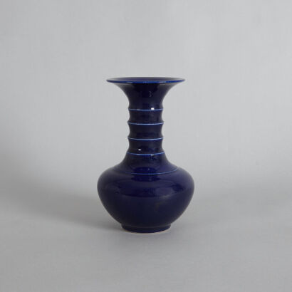 A Chinese Blue-Glazed Vase