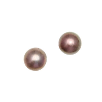A Pair of 18ct Yellow Gold and Tahitian Pearl Stud Earrings