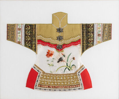 A Framed Chinese Garment Sample