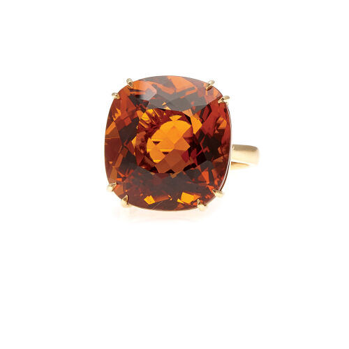 18ct Yellow Gold 30.34ct Madeira Citrine Cocktail Ring