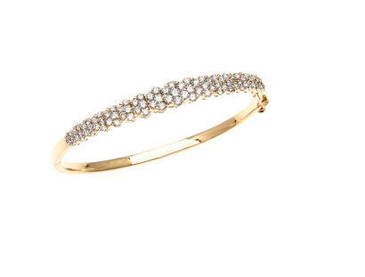 18ct Yellow Gold Diamond Bangle