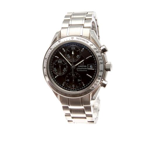 A Stainless Steel Omega Speedmaster Wristwatch