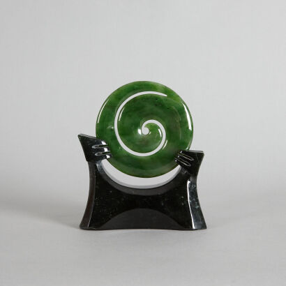 A Pounamu Koru and Base