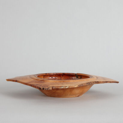 A White Walnut and Burl Table Bowl