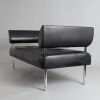 A Modernist Italian Chrome and Leather Sofa - 2