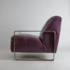 A Chrome and Leather Tubular Armchair - 2