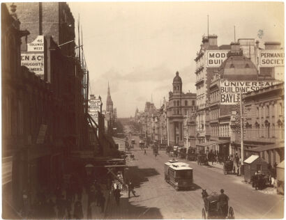 PHOTOGRAPHER UNKNOWN Melbourne: Collins Street (Collins Street looking east)