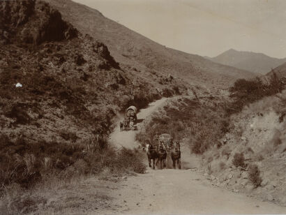 PHOTOGRAPHER UNKNOWN Carting Wool, Taylor Pass, Marlborough, Upper Awatere Road Mloesworth