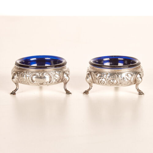 A Pair of Sterling Silver Salt Cellars C. 1780