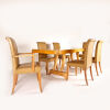 A 1920s Art Deco Dining Extension Table & 6 Dining Chairs (1 Carver)  - 2