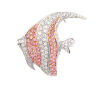 18ct Fancy Pink and White Diamond Fish Brooch