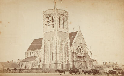 PHOTOGRAPHER UNKNOWN Building the Christchurch Cathedral