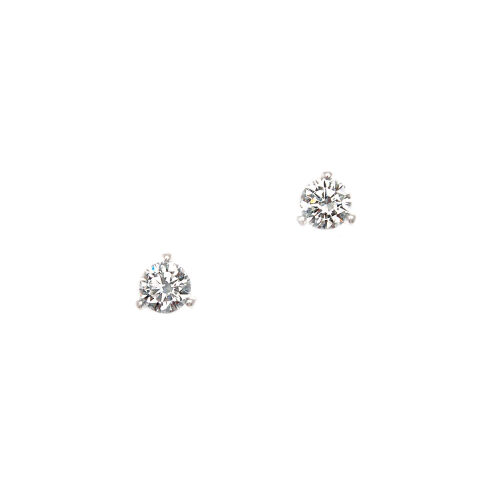 A Pair of 18ct White Gold Diamond Stud Earrings