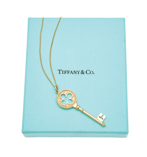 18ct Yellow Gold Tiffany & Co Key Pendant