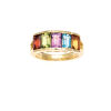 18ct Yellow Gold Multi-Coloured Gemstone Ring