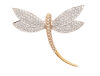 18ct Yellow and White Gold Diamond Dragonfly Brooch