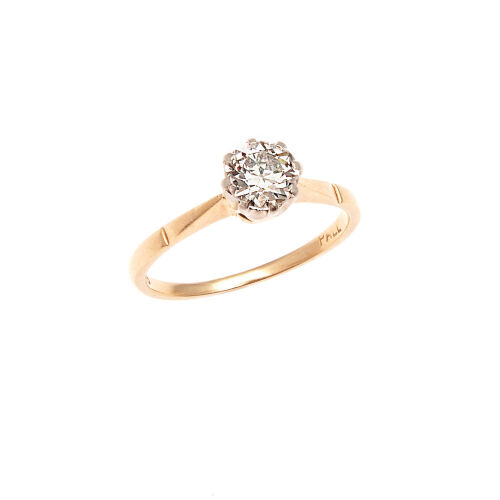 18ct Yellow Gold 0.80ct Diamond Solitaire Ring